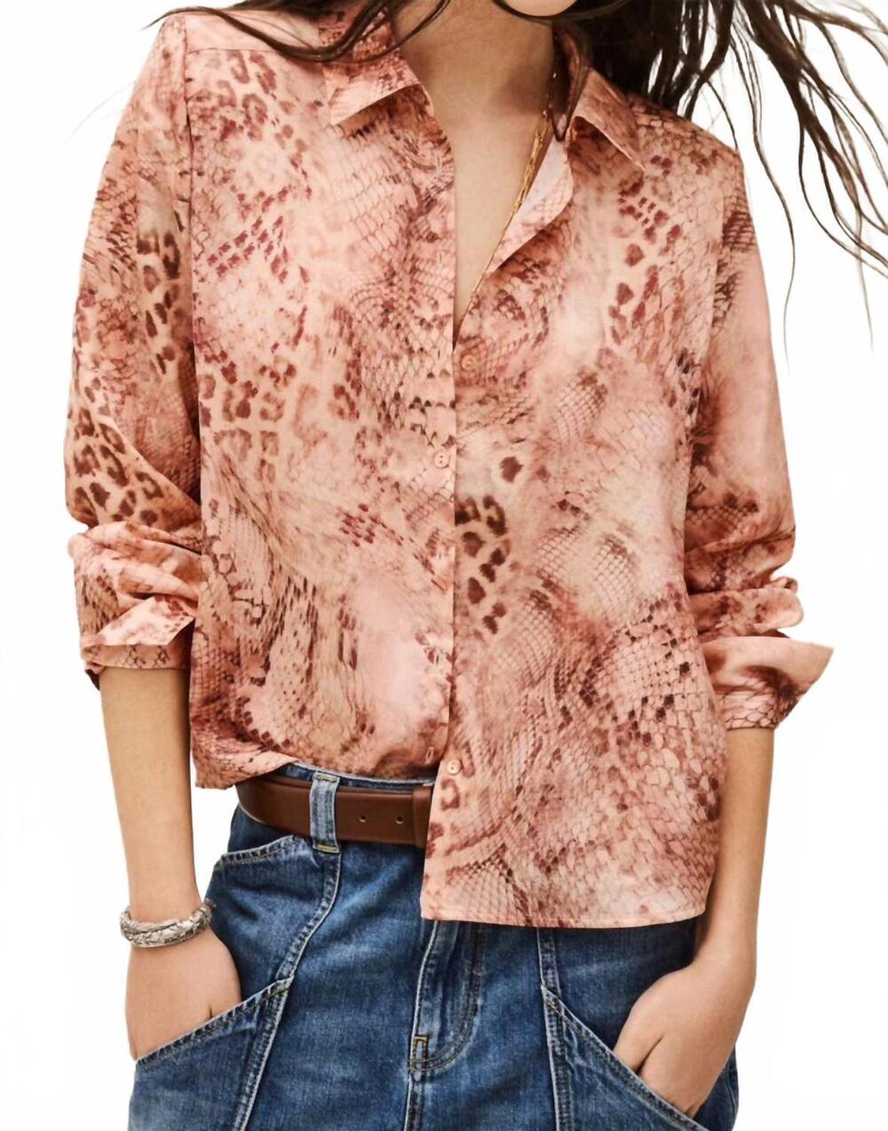 NEW BA&SH cornelia shirt in rose